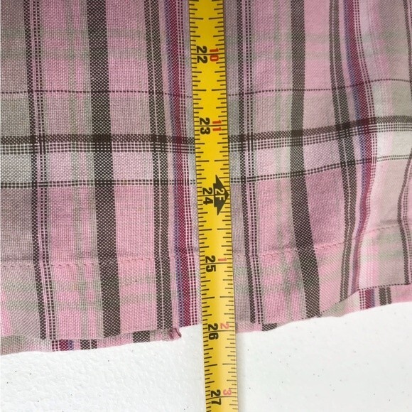 Cato Pink Plaid Full Zip Long Sleeve Collared Women Shirt Jacket Size Large - Picture 7 of 12